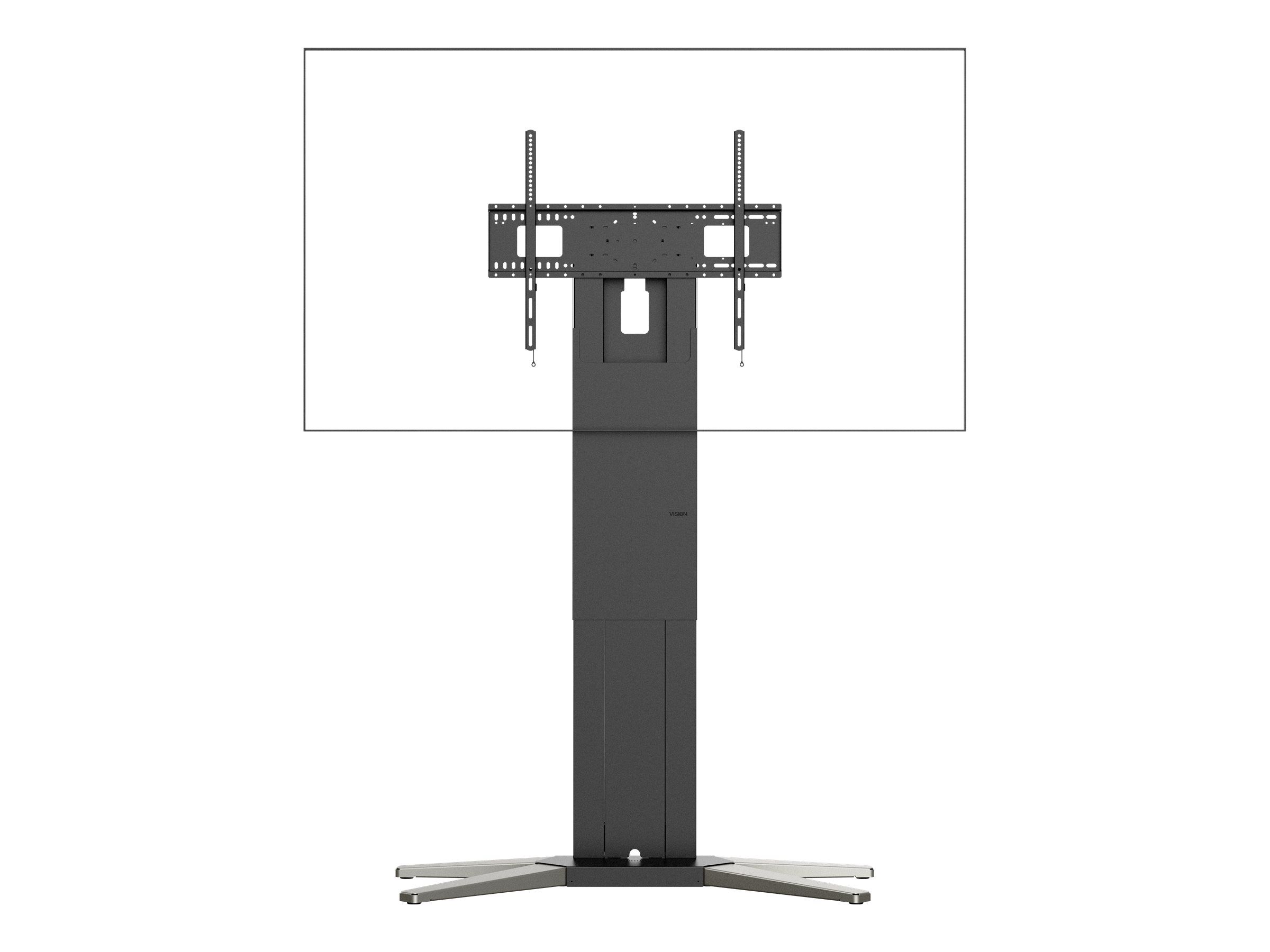 Vision Wagen - robust - für Flachbildschirm - Stahl - mattschwarz - Bildschirmgröße: 119.4-228.6 cm (47"-90")