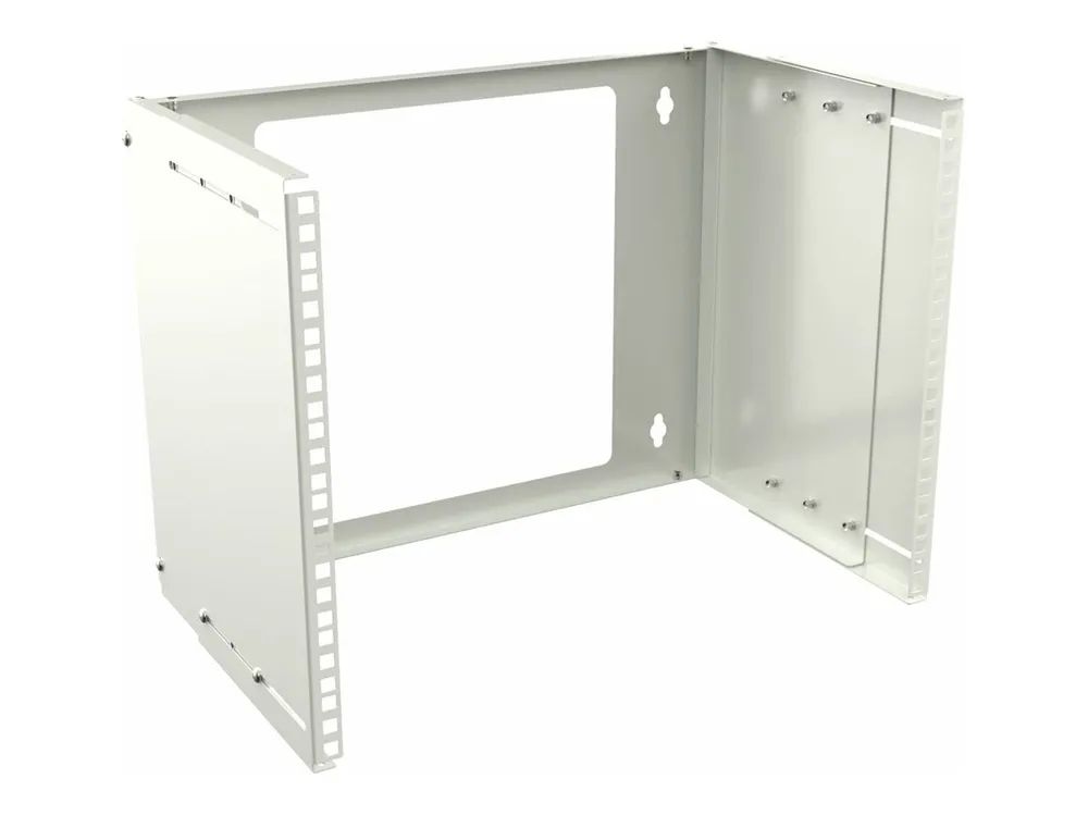 Lanview by Logon - Rack Wandhalterung offener Rahmen - adjustable depth - weiß - 8U - 48.3 cm (19")