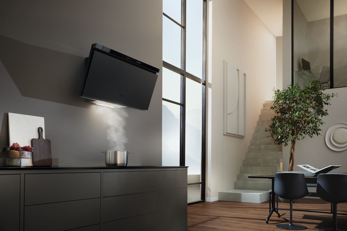 Miele Dunstabzugshaube DAH 4980 obsidianschwarz matt 125 Gala Ed
