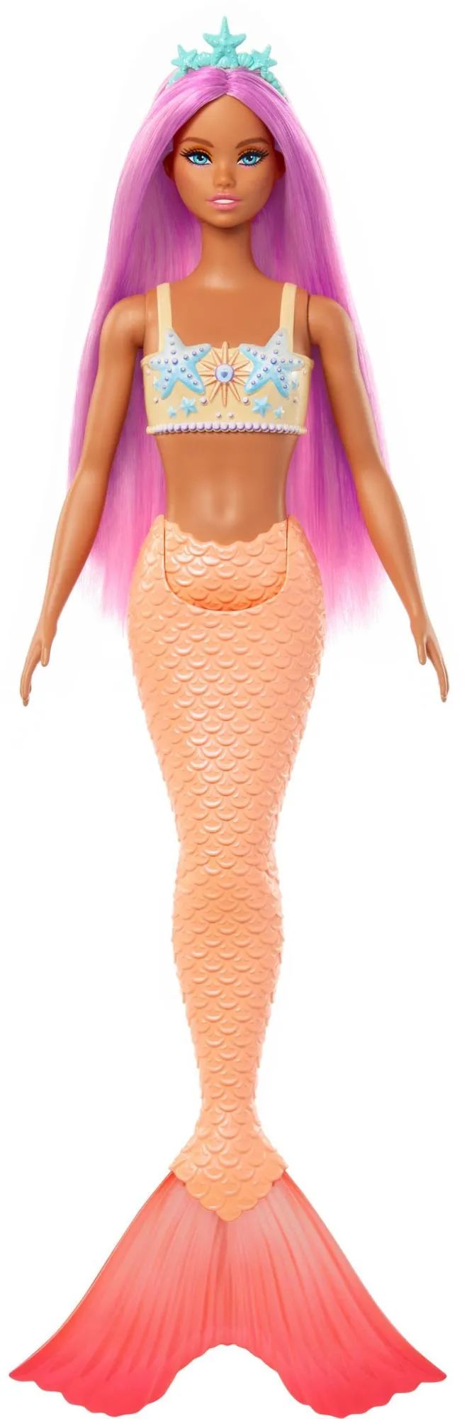 Mattel GmbH BRB Meerjungfrau-Puppe m. orange Schwanz