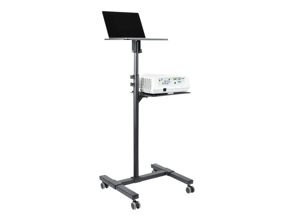StarTech.com Mobiler Projektor- und Laptopständer/-wagen - Heavy Duty (2 Regale, jeweils 10 kg)