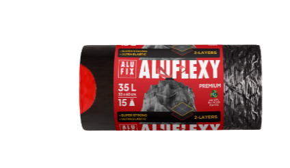 Alufix ALUFLEXY Zugband-Beutel Extra-stark, 35L, 15 Stk.