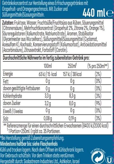 SodaStream drink mix Isotonic 440ml