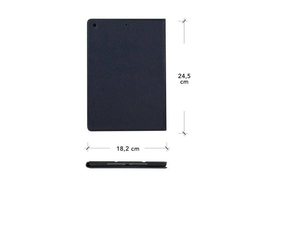 dbramante1928 Milan - Flip-Hülle für Tablet - Vollnarbenleder - Pazifikblau - für Apple 10.2-inch iPad (9. Generation)