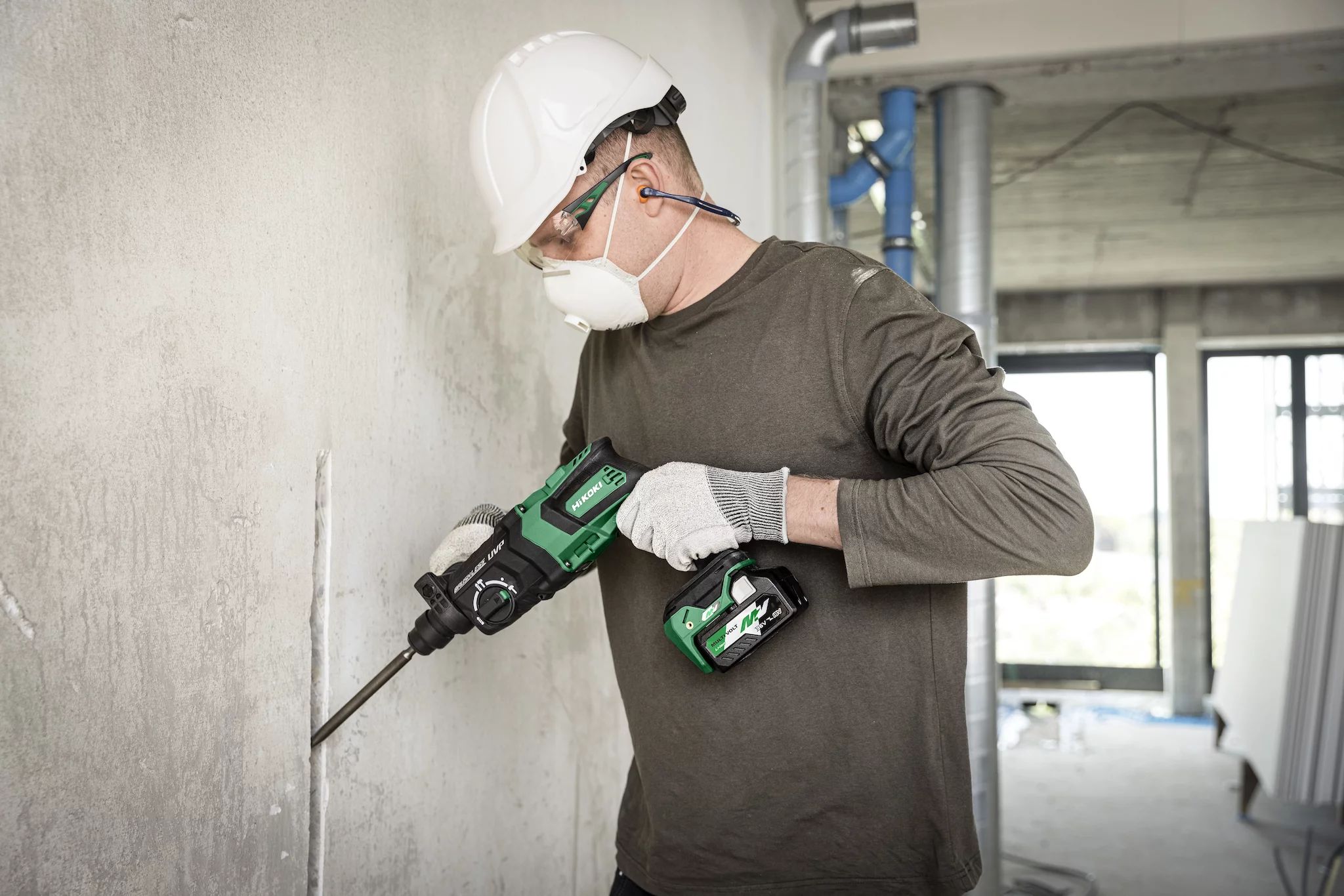 Hikoki DH36DPE + 2 Akku inkl. Absaugung 