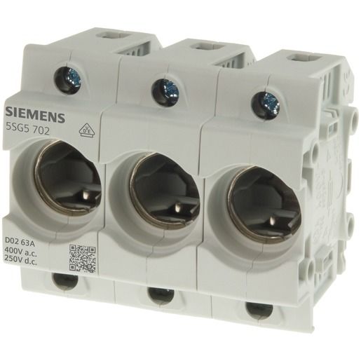 Siemens NEOZED-SICH.SOCKEL 3P D02/63A / SIEMEN 5SG5702