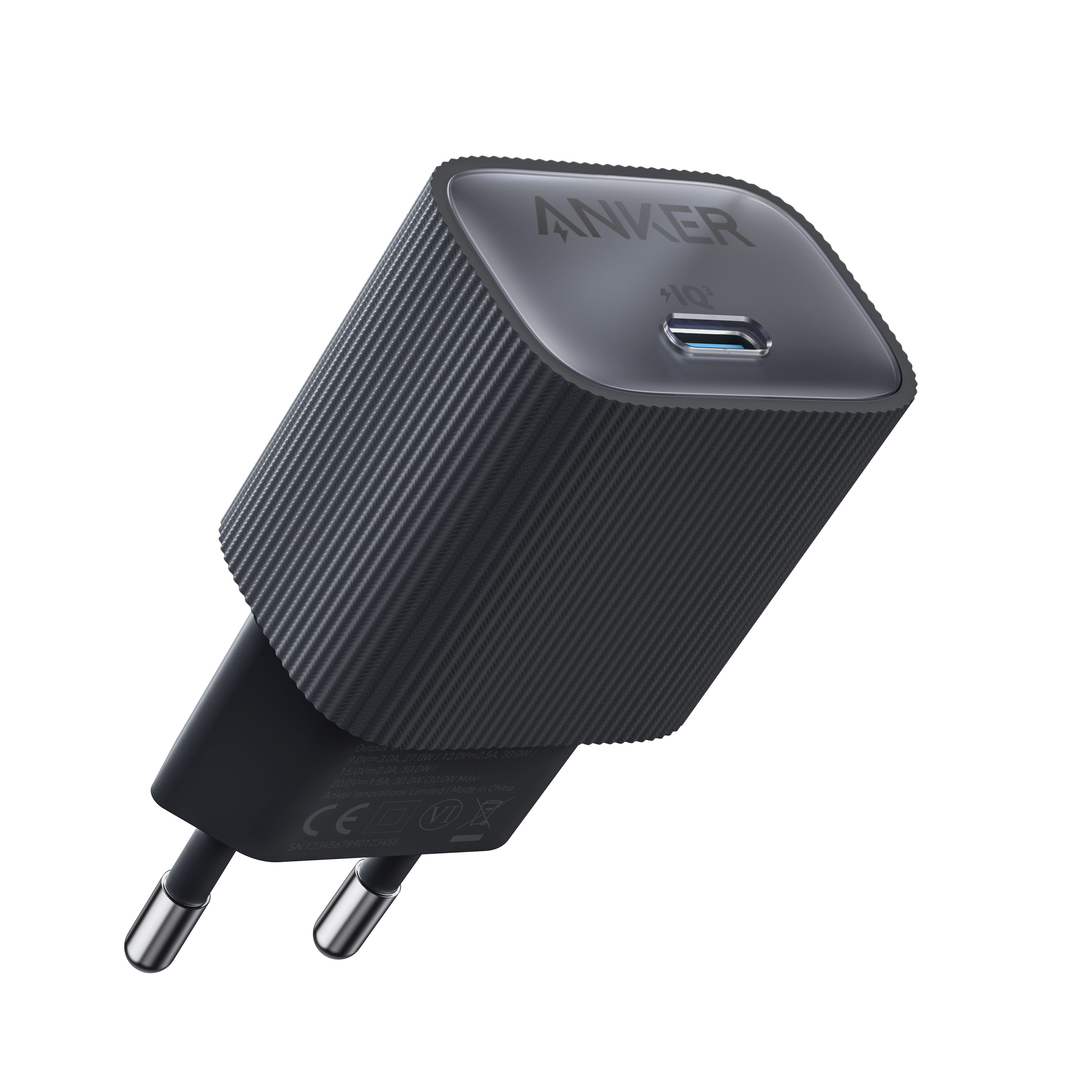 Anker Innovations Anker Nano - Netzteil - 30 Watt - 3 A - IQ 3.0 (24 pin USB-C)