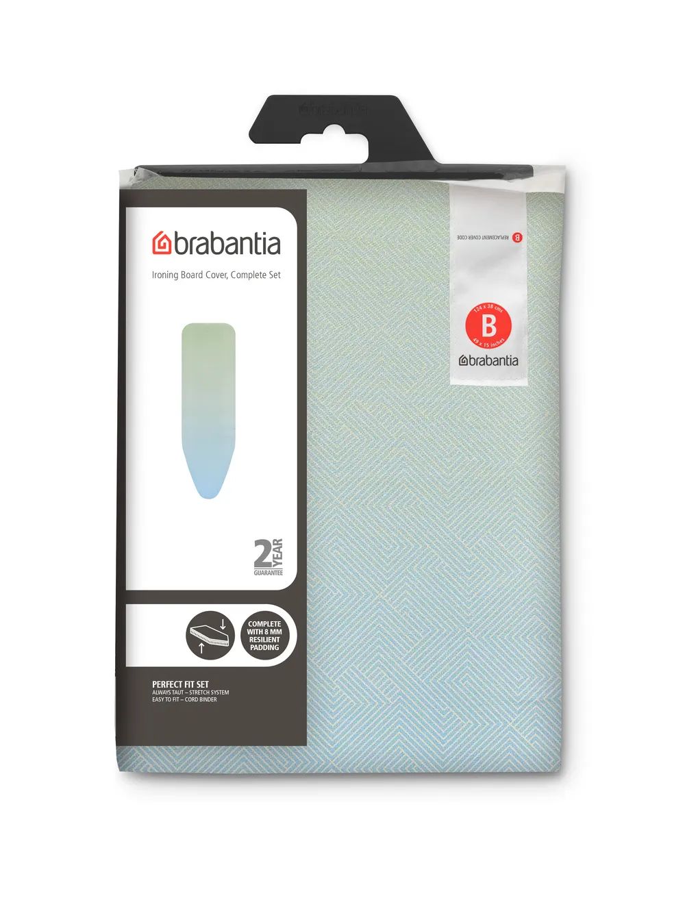 Brabantia Baumwollbezug B, 124x38cm, mit Unterlage - Soothing Sea