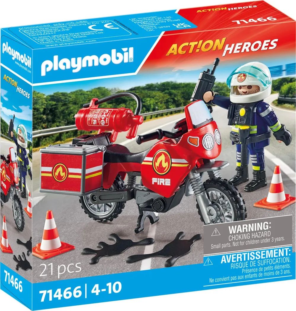 geobra Brandstätter Stiftung & Co.K Feuerwehrmotorrad am Unfallort