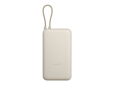 Xiaomi PB2030MI - Powerbank - integriertes Kabel - 20000 mAh - 75.48 Wh - 33 Watt - 3 A - Fast Charge - 3 Ausgabeanschlussstellen (24 pin USB-C, USB)