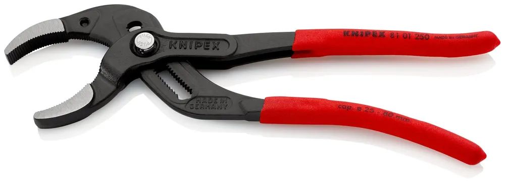 KNIPEX Siphon- und Connectorenzange "SpeedGrip" mit rutschhemmendem Kunststoff überzogen schwarz atramentiert 250 mm