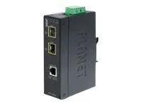 Planet IGT-1205AT - Medienkonverter - GigE - 10Base-T, 100Base-TX, 1000Base-T - RJ-45 / SFP (mini-GBIC)
