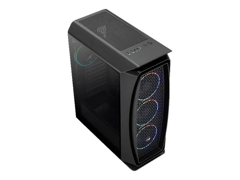 AEROCOOL ADVANCED TECHNOLOGIES AeroCool Aero One Mini Eclipse - Tempered Glass Edition - Tower - micro ATX - Seitenteil mit Fenster (gehärtetes Glas)