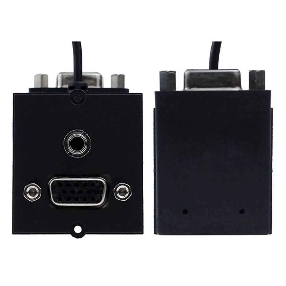BACHMANN Rahmen 1xVGA+Klinke, 90° Abgang seitlich