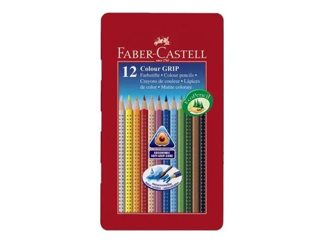 FABER-CASTELL GRIP 2001 - Farbstift - gemischte Farben (Packung mit 12)