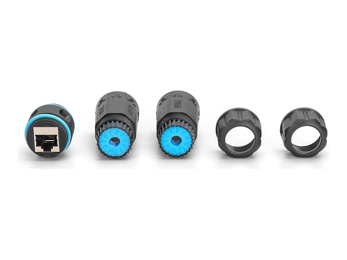 DIGITUS CAT 6A Außenanschluss, Schutzart IP68, RJ45 zu RJ45 Verbindung