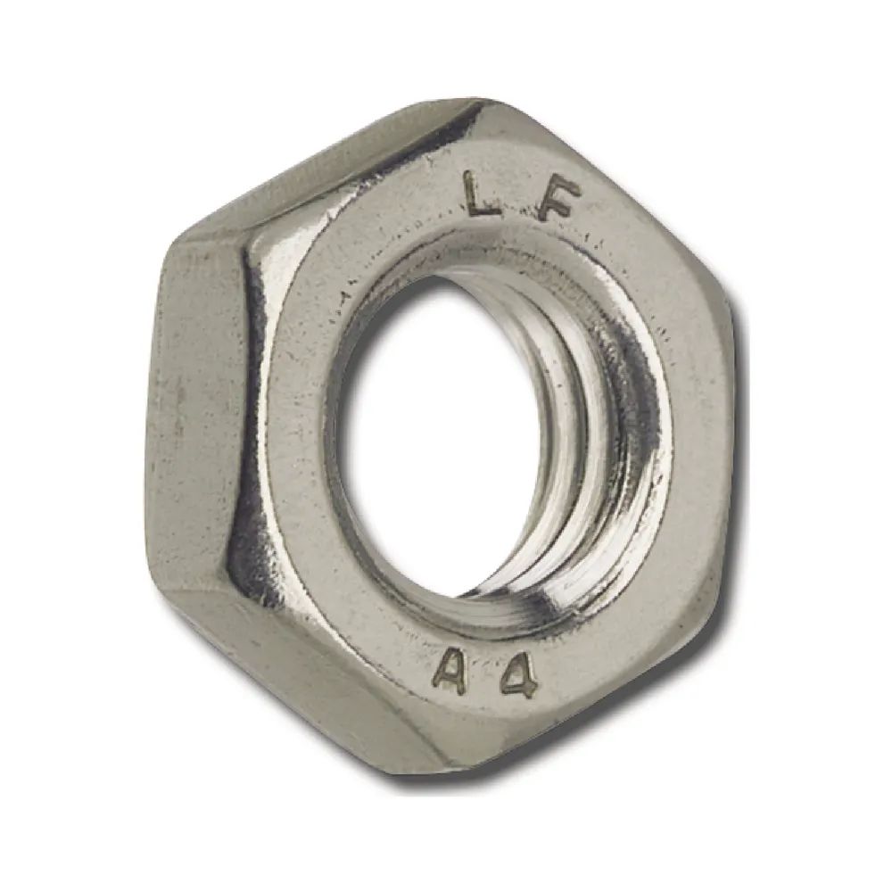 F.Reyher Nchfg.GmbH & Co.KG Schrauben ISO4035 M10 Edelstahl A4 flache Sechskantmutter (DIN439-2)
