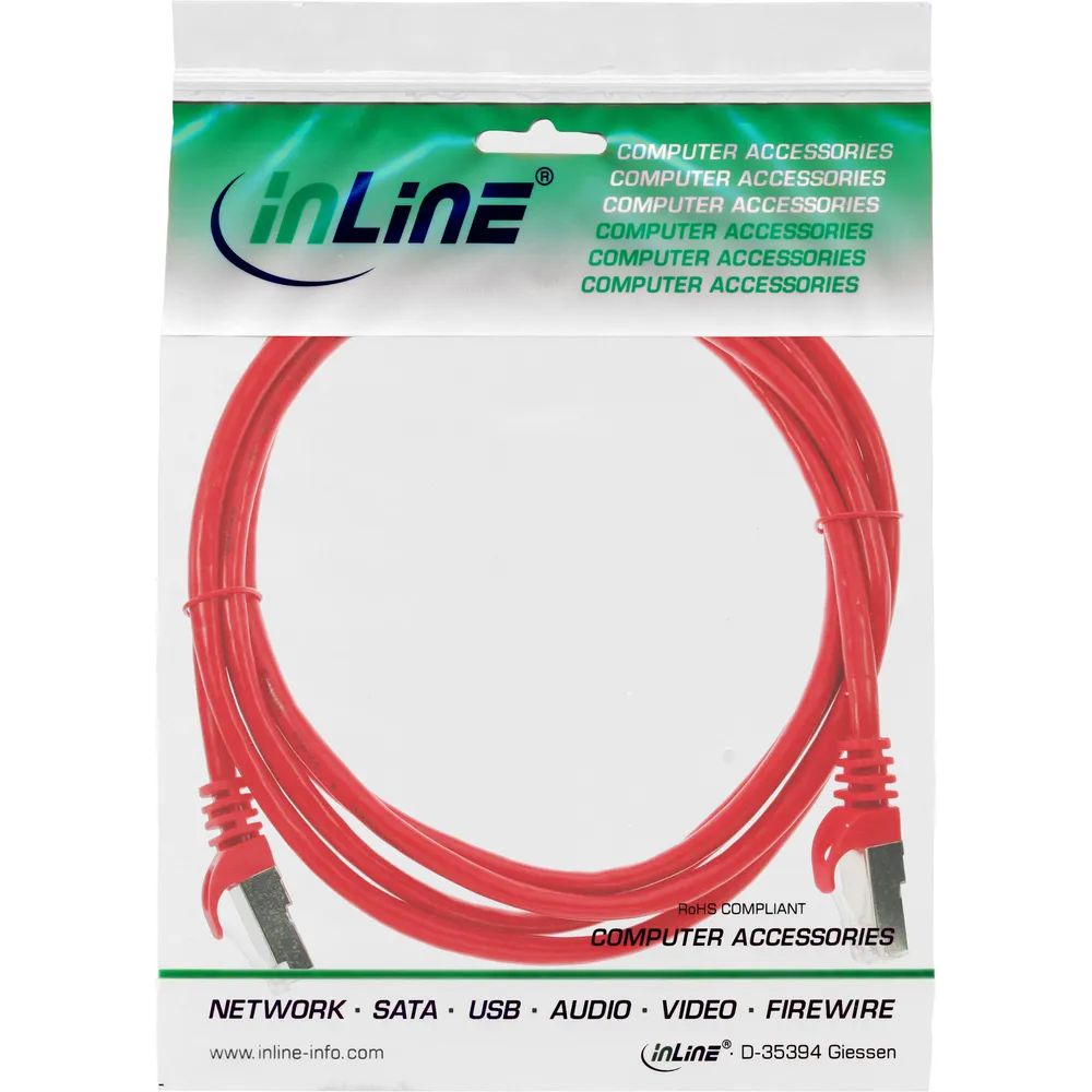 InLine Patchkabel - SF/UTP - Cat.5e - rot - 2m