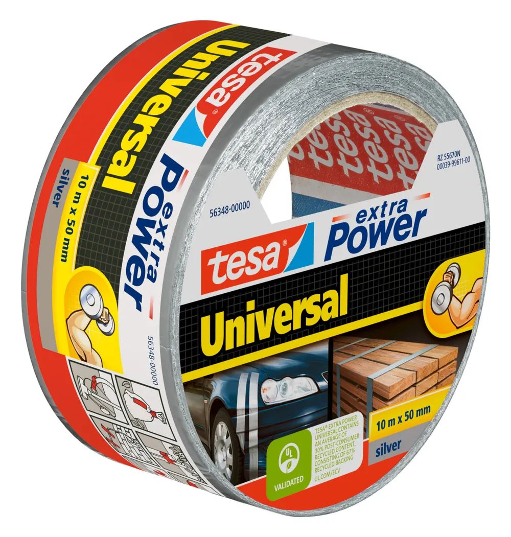 Tesa extra Power Universal - Grau - Bündelung - Befestigung - Handwerk - Kennzeichnung - Reparatur - Verstärkung - 10 m - 50 mm - 1 Stück(e)