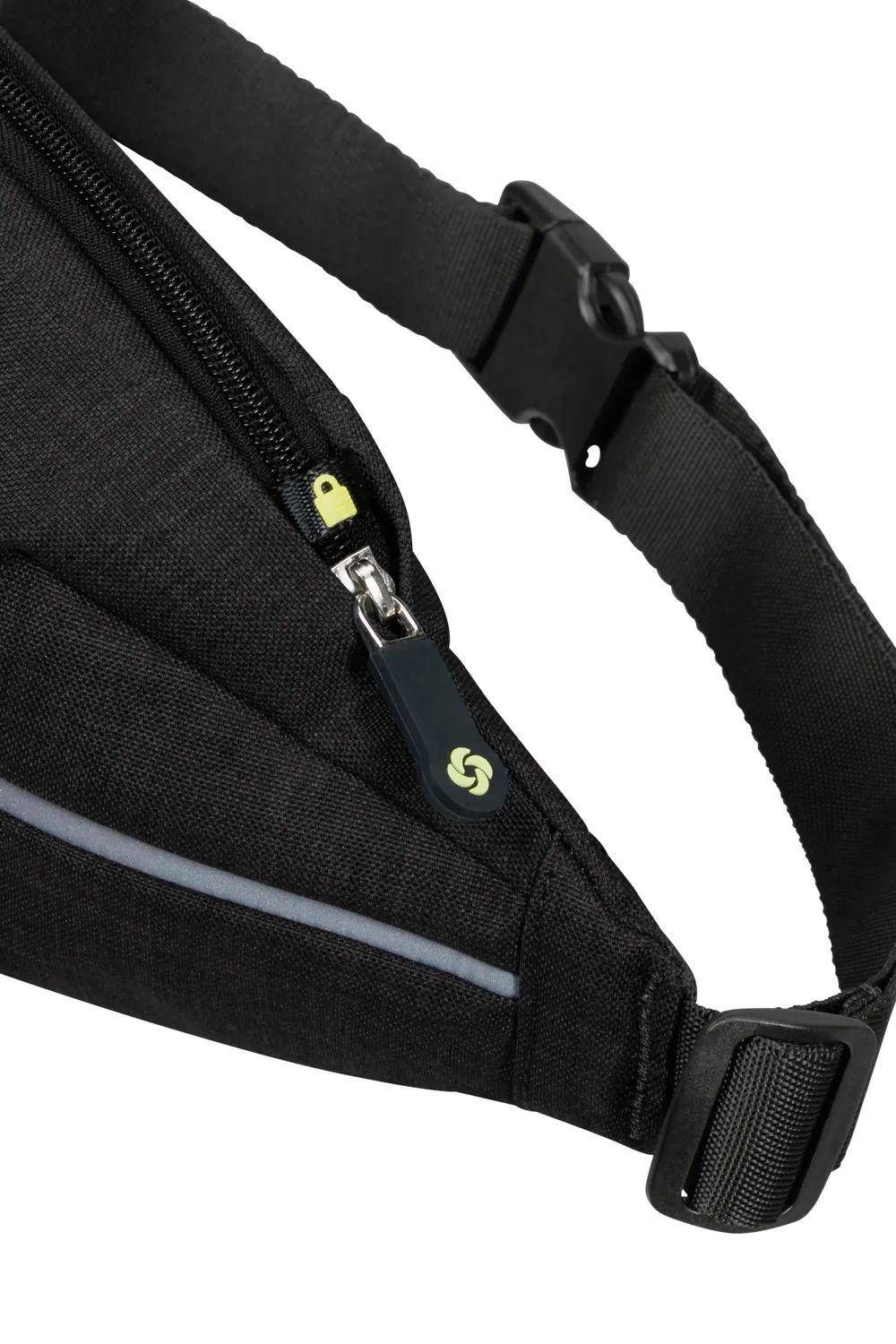 SAMSONITE SECURIPAK WAISTBAG, BLACK STEEL