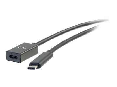 C2G 3ft USB-C to C 3.1 (Gen 2) Male to Female Extension Cable (10Gbps)