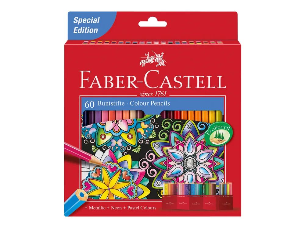 FABER-CASTELL CASTLE Special Edition - Farbstift - ausgewählte leuchtende Farben (Packung mit 60)