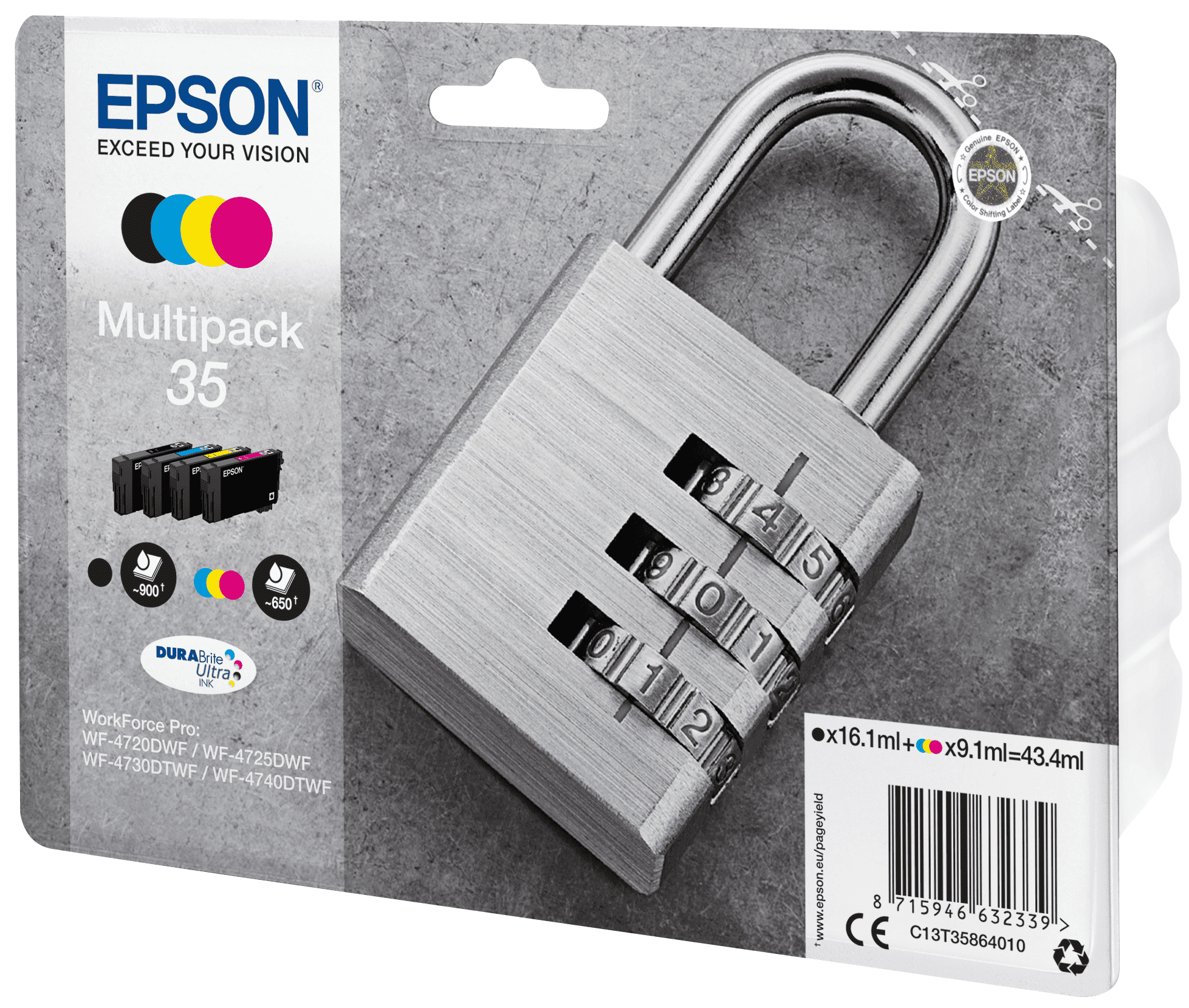 Epson 35 Tinte Vorhängeschloss Multi, Sta., 4 Far.