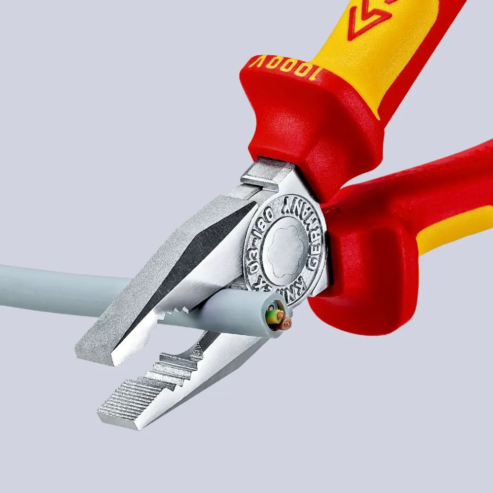 KNIPEX Kombizange isoliert mit 2K-Hüllen 180 mm