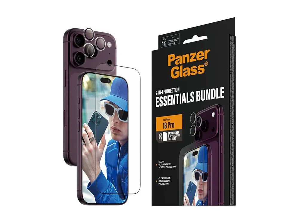 PanzerGlass Essentials Bundle - Schutzkit Display/Objektiv für Handy