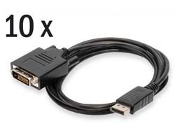 DIGITUS DisplayPort - DVI Adapterkabel, 10er Pack