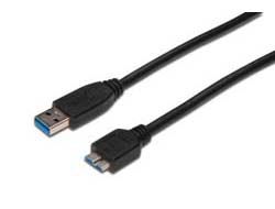 DIGITUS USB 3.0 Anschlusskabel, A/St - micro B/St