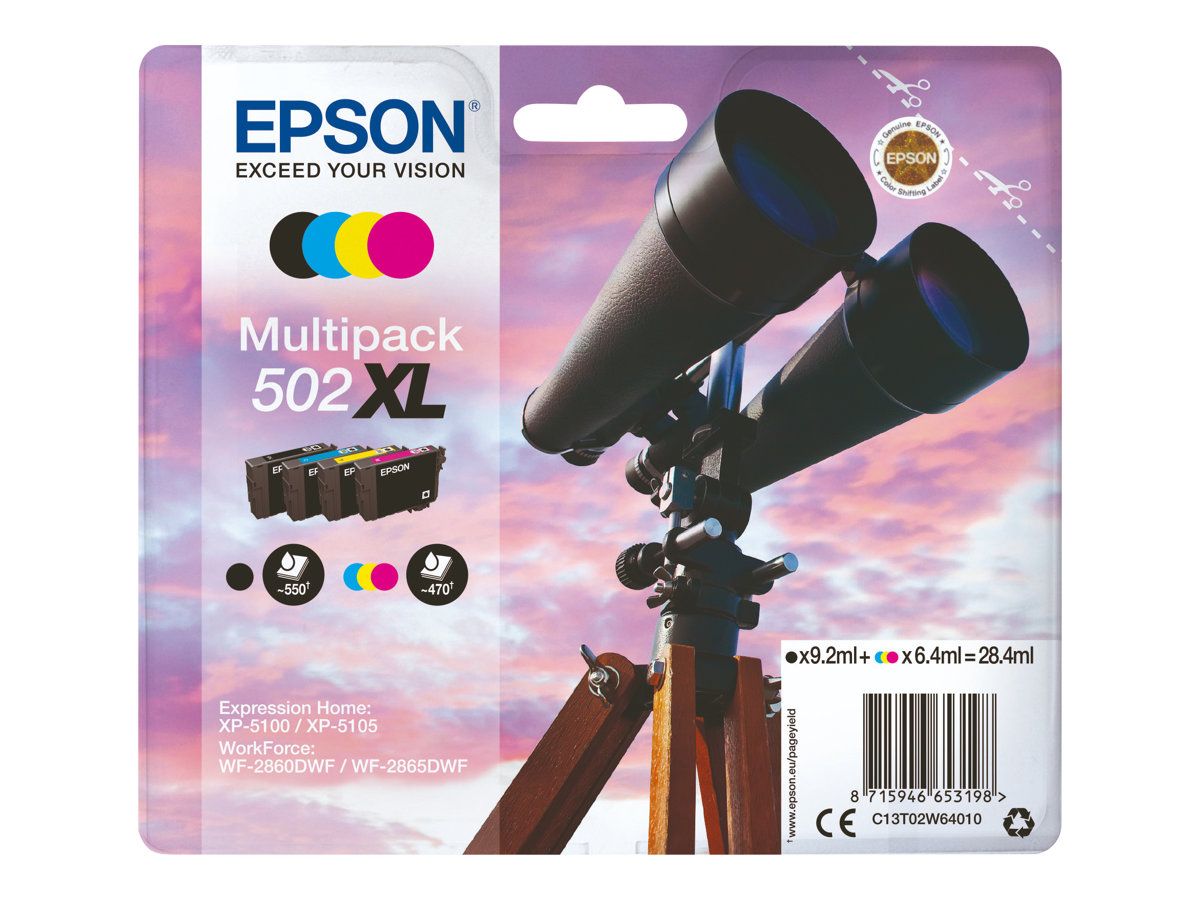 Epson 502XL Multipack - 4er-Pack - 19.1 ml - mit hoher Kapazität