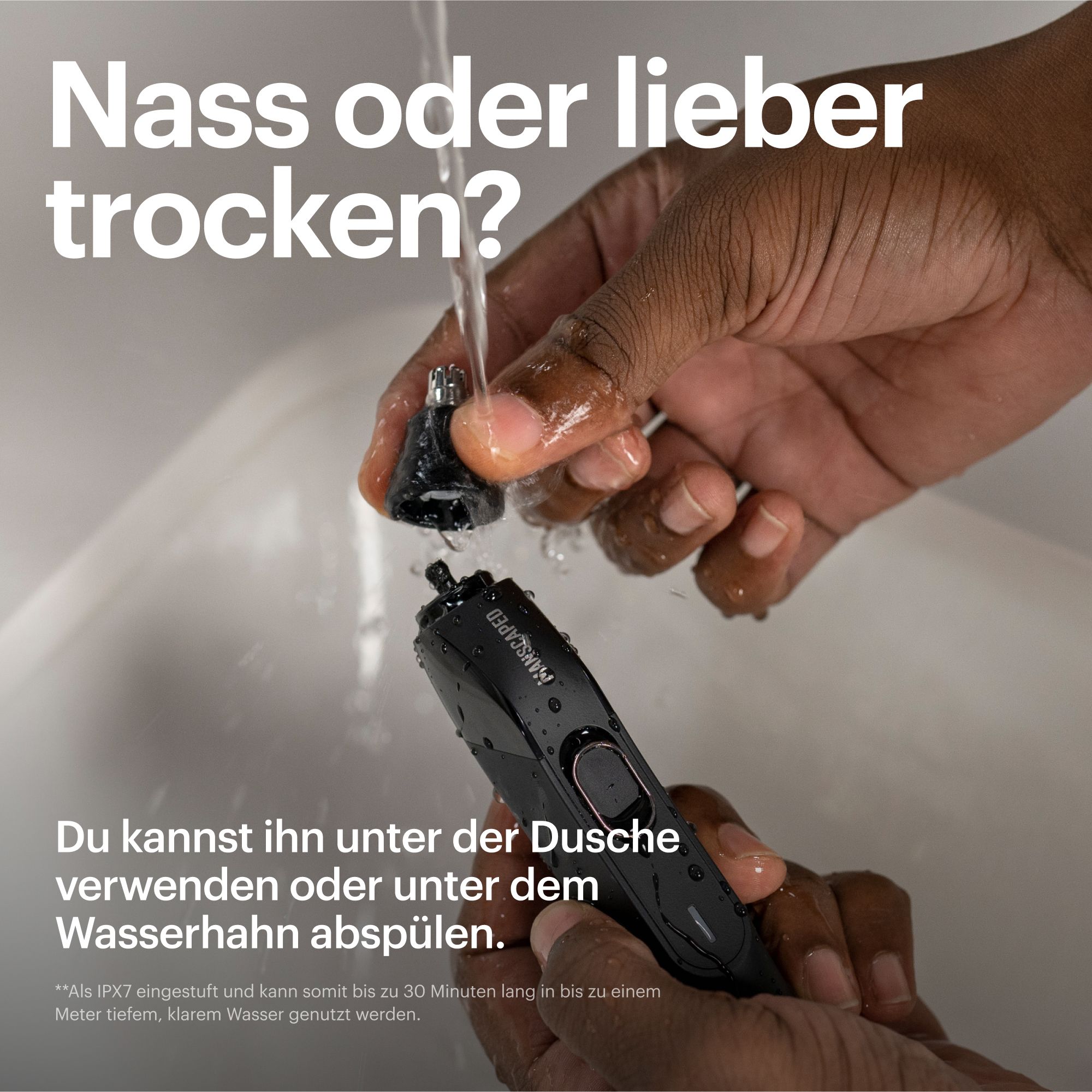 Manscaped Weed Wacker 2.0 Ohr- Nasenhaartrimmer Schwarz