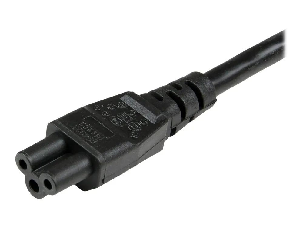 StarTech.com 1 m Laptop Ladekabel, EU Schuko auf C5, 2,5A 250V, 18AWG, Notebook / Laptop Ersatzstromkabel, Laptop Netzteil Stromkabel, Kleeblatt/Mickey Mouse Netzkabel (PXTNB3SEU1M)