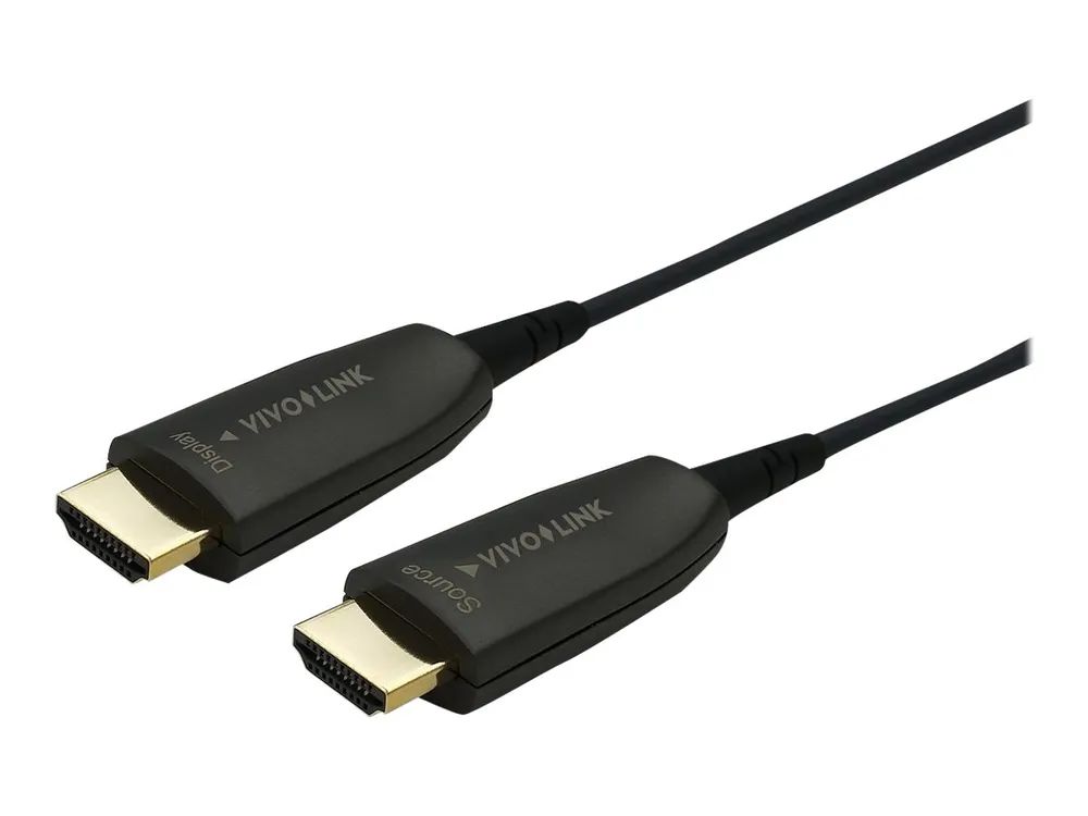 VivoLink Professional - HDMI-Kabel mit Ethernet - HDMI männlich zu HDMI männlich - 10 m - Glasfaser - Schwarz - unterstützt 8K 60 Hz (7680 x 4320)