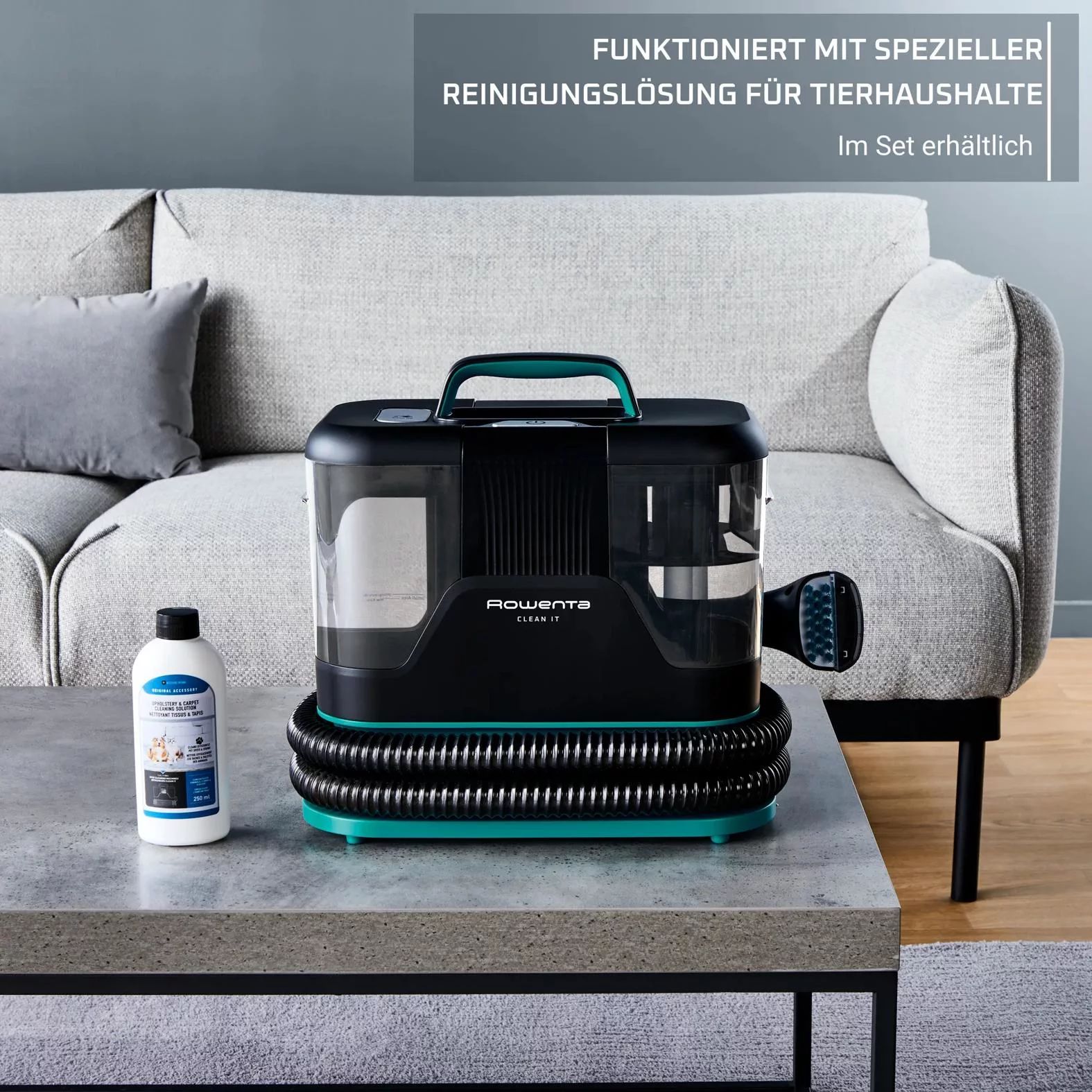 Rowenta IN5020 Fleckenreiniger Clean It inkl. Zubehör - GRÜN/SCHWARZ