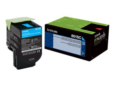 Lexmark 802SC - Cyan - original - Tonerpatrone LCCP, LRP