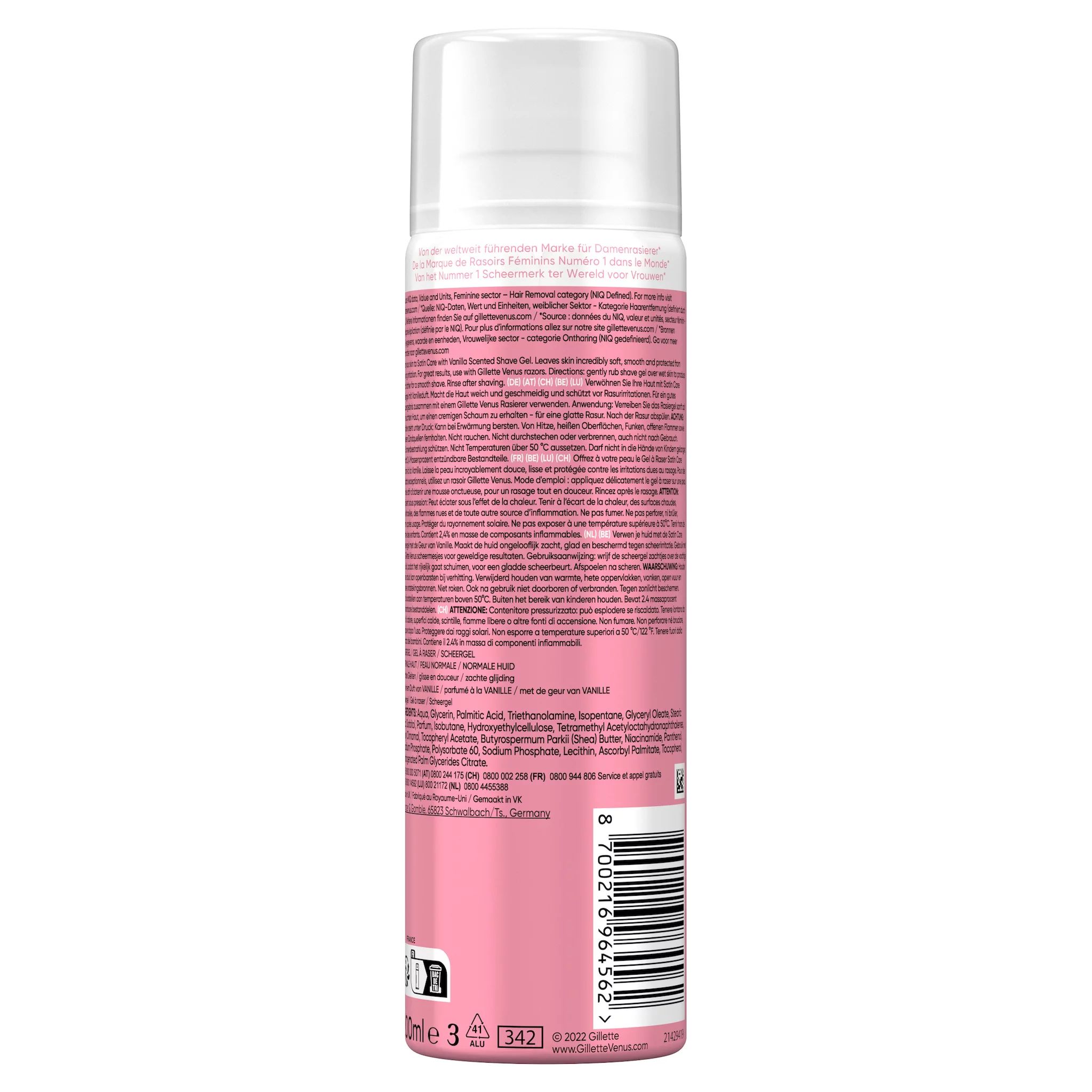 Satin Care Gel Vanille, 200ml