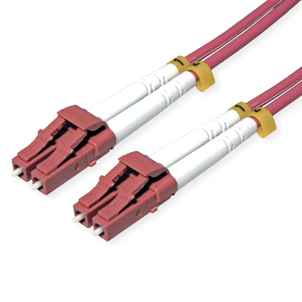 ROLINE LWL-Kabel 50/125µm OM4, LC/LC, stahlarmiert, LSOH, violett, 5 m