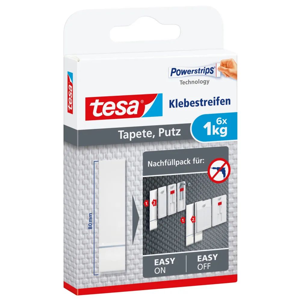 Tesa Klebestreifen Tapete & Putz bis 6St.