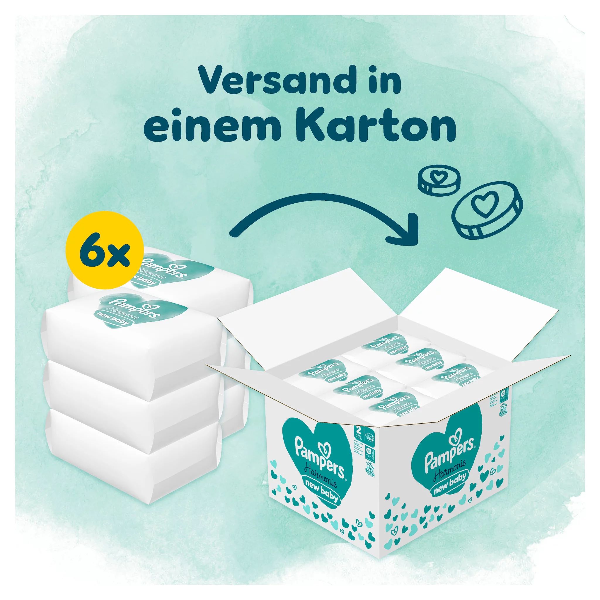 Pampers Harmonie Gr.2 Mini 4-8 kg Monatsbox