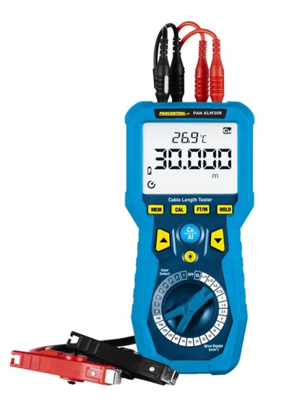 PANCONTROL Kabellängen-Messgerät und Milli-Ohmmeter 0,15 - 240mm² für ein- und mehrpolige Leiter