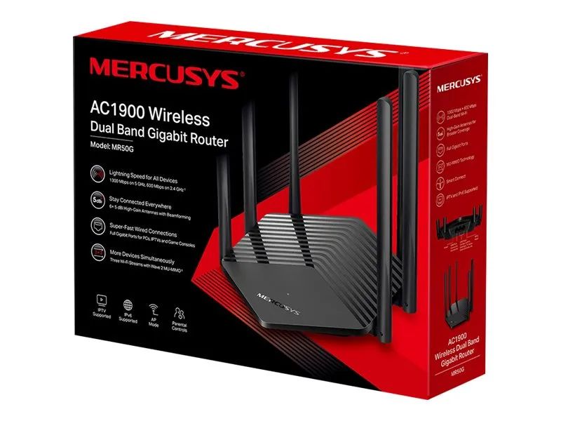 Mercusys MR50G V1 - Wireless Router 1GbE - Wi-Fi