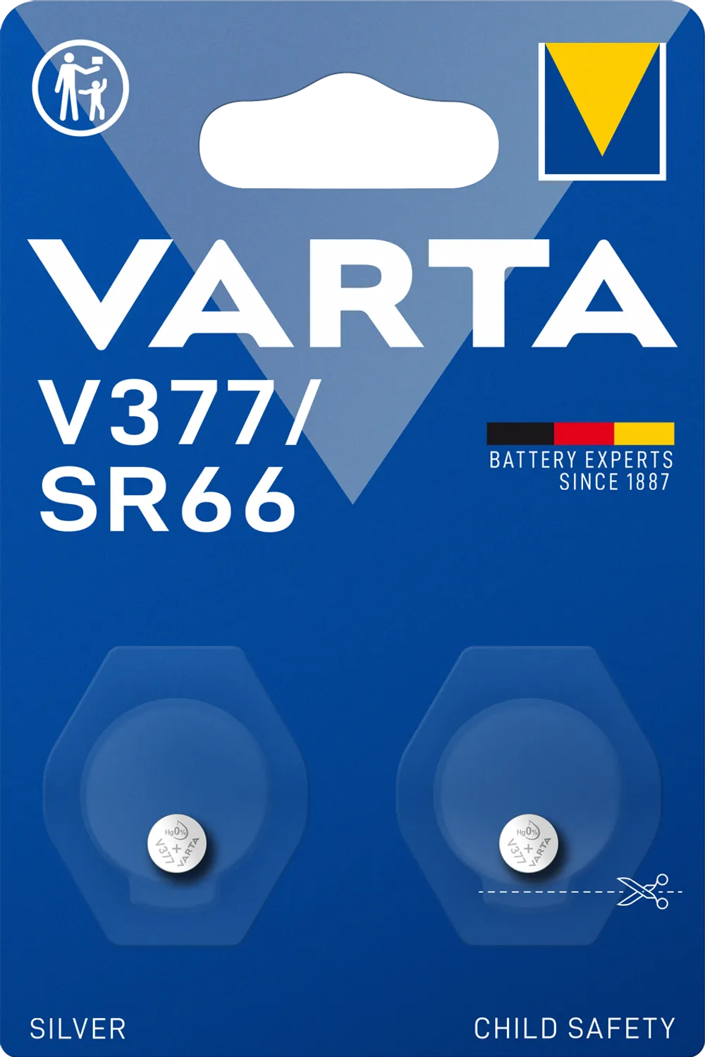 VARTA SILVER Coin V377/SR66 Blister 2