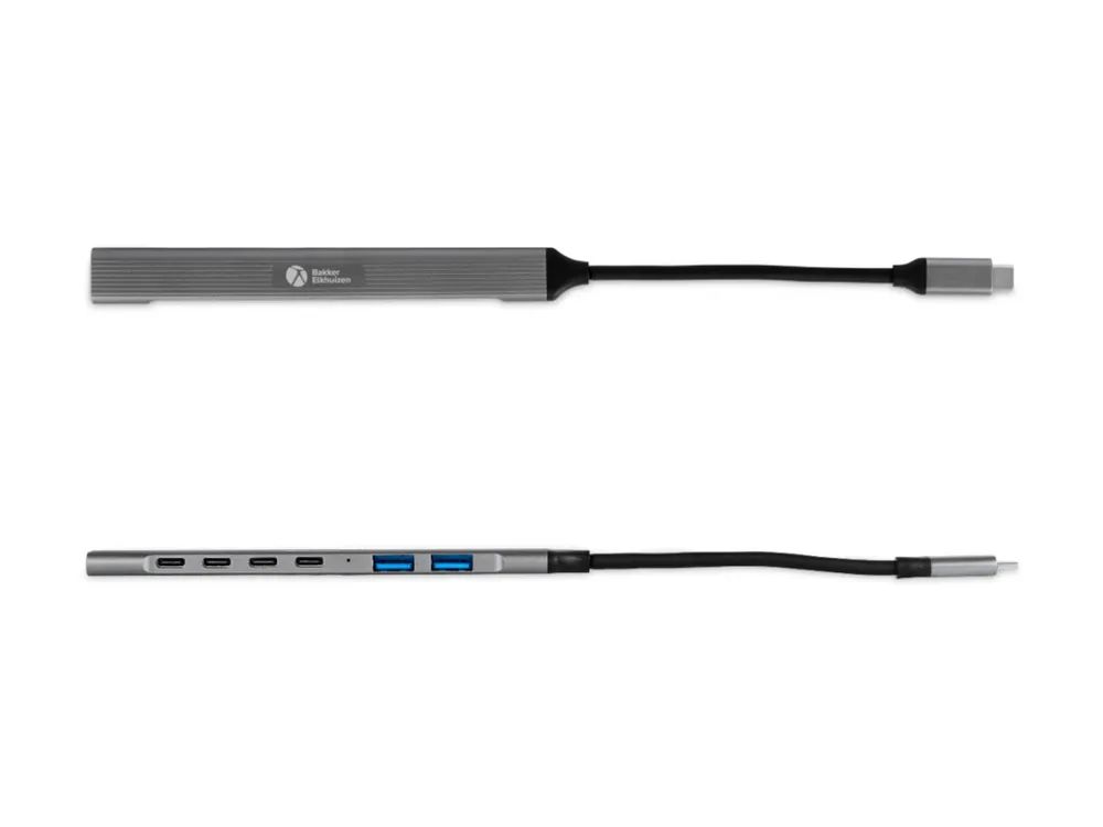 Bakker Elkhuizen - Hub - 7-in-1 - 4 x USB-C + 2 x USB-A 2.0 + 1 x USB-A 3.0