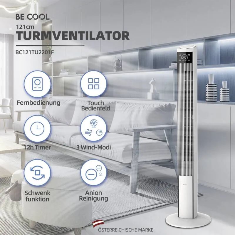 Be Cool TURMVENTILATOR 121CM FB / BECOOL BC121TU2201F WS BC121TU2201F