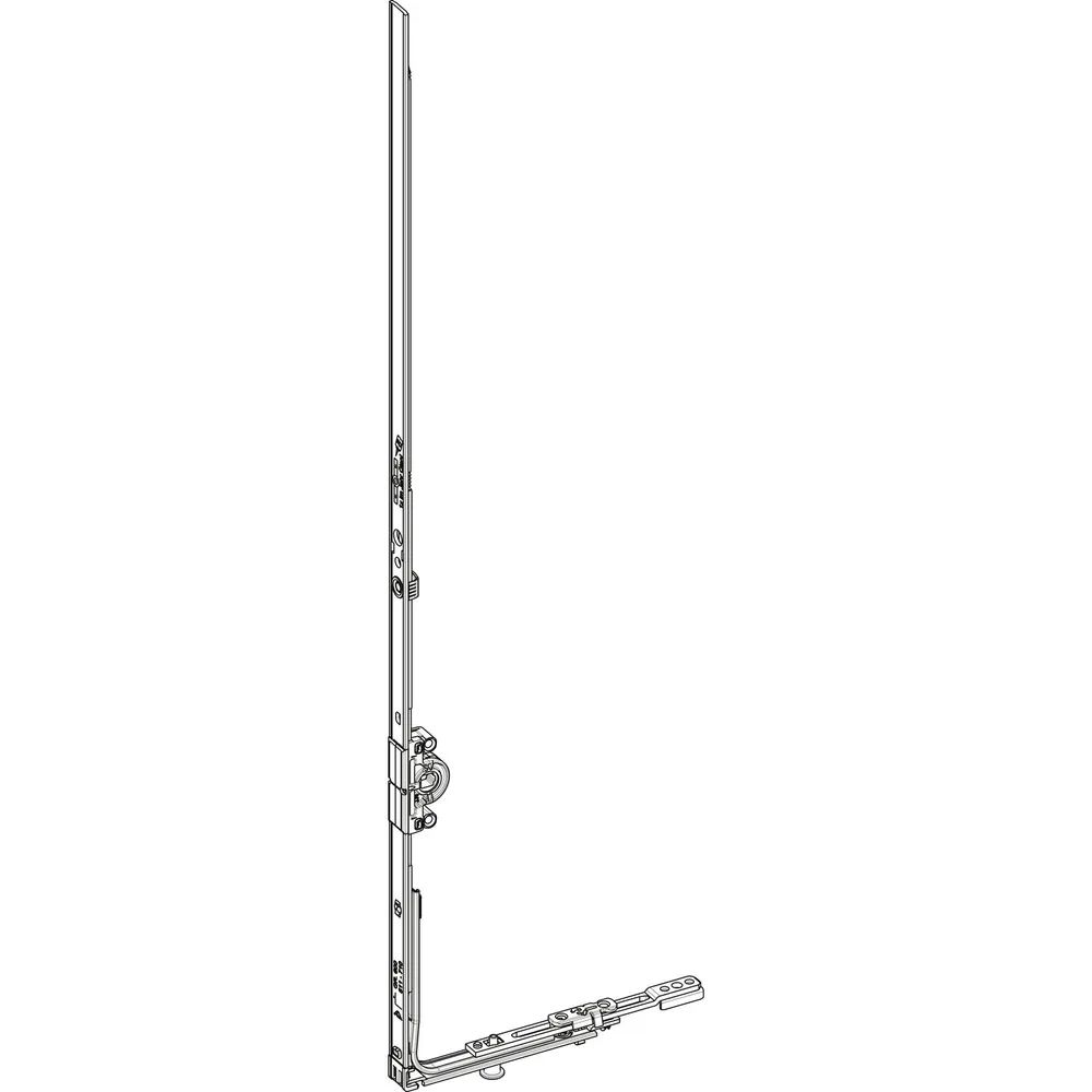 ROTO D-/DK-Getriebe KSR konstant DM 15 mm 1P L=600/170 mm Eckumlenkung silber