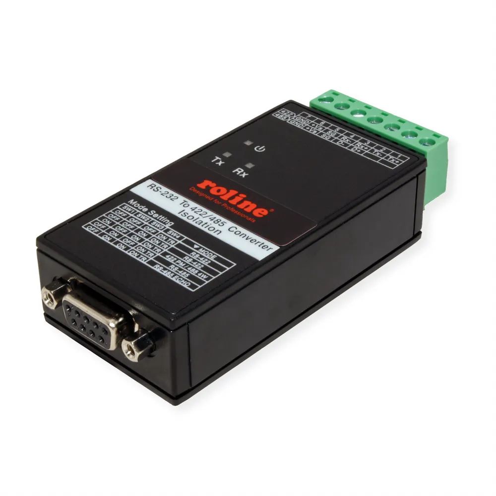 ROLINE RS232 nach RS422/485 Konverter für DIN Hutschiene