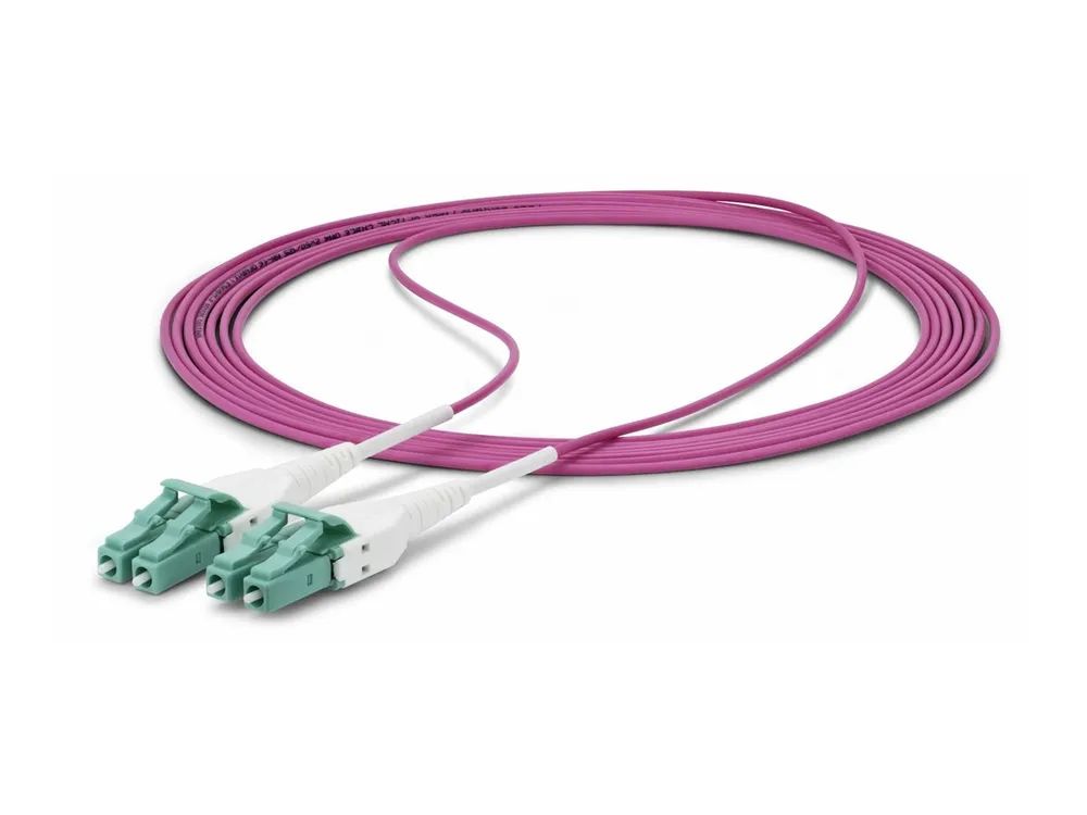 StarTech.com 1m (3.3ft) LC/LC (UPC) OM4 Multimode Fiber Optic Cable, OFNR - Patch-Kabel - LC/UPC Duplex Multi-Mode (M)