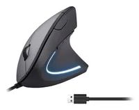 Equip Ergonomische Maus USB-A Stecker Rechts schwarz - Maus - 3.200 dpi